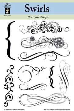 Swirls Stamp 6x8